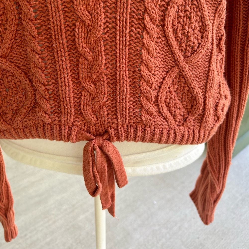 ❤️NWOT-Aeropostale Terracotta V-Neck Sweater - Picture 3 of 6